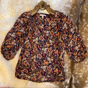 BANANA REPUBLIC Floral Balloon Sleeve Blouse